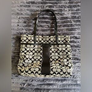Coach Black and Grey Tote Purse